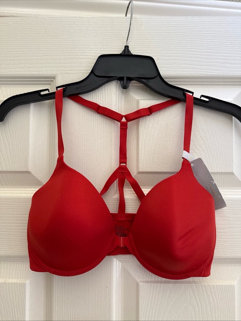 Modern movements red Strappy Push-Up Bra - 34D new